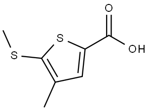 4-Methyl-5-(methylthio)thiophene-2-carboxylic acid Struktur
