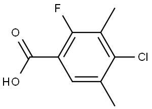 4-Chloro-2-fluoro-3,5-dimethylbenzoic acid Struktur