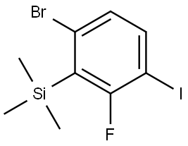 (6-Bromo-2-fluoro-3-iodophenyl)trimethylsilane Struktur