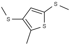 2-Methyl-3,5-bis(methylthio)thiophene Struktur