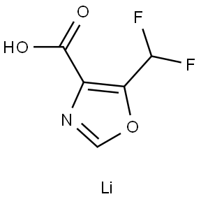 Lithium 5-(difluoromethyl)oxazole-4-carboxylate Struktur