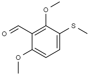 2,6-Dimethoxy-3-(methylthio)benzaldehyde Struktur