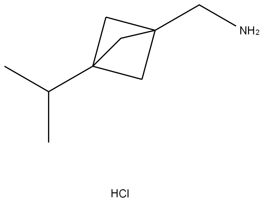 (3-isopropylbicyclo[1.1.1]pentan-1-yl)methanamine hydrochloride 结构式