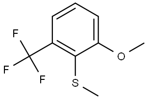 (2-Methoxy-6-(trifluoromethyl)phenyl)(methyl)sulfane Struktur