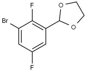 2-(3-Bromo-2,5-difluorophenyl)-1,3-dioxolane Struktur