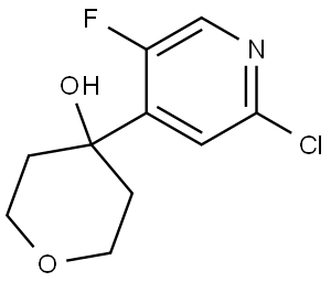 4-(2-chloro-5-fluoropyridin-4-yl)tetrahydro-2H-pyran-4-ol Struktur
