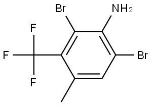 2,6-dibromo-4-methyl-3-(trifluoromethyl)aniline Struktur