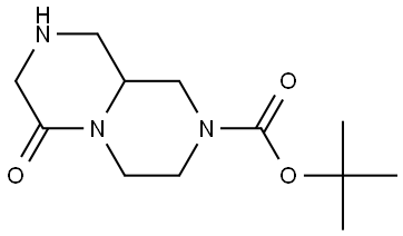 tert-Butyl 6-oxooctahydro-2H-pyrazino[1,2-a]pyrazine-2-carboxylate Structure