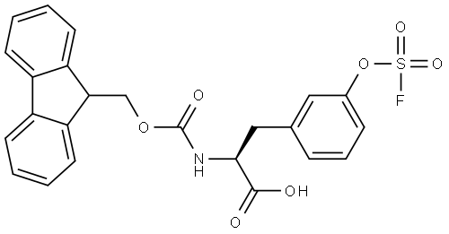 L-Phenylalanine, N-[(9H-fluoren-9-ylmethoxy)carbonyl]-3-[(fluorosulfonyl)oxy]- Struktur