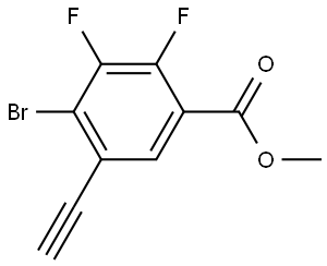 4-溴-5-乙炔基-2,3-二氟苯甲酸甲酯, 2913436-28-7, 结构式