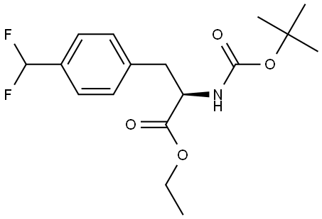 ethyl (R)-2-((tert-butoxycarbonyl)amino)-3-(4-(difluoromethyl)phenyl)propanoate Structure