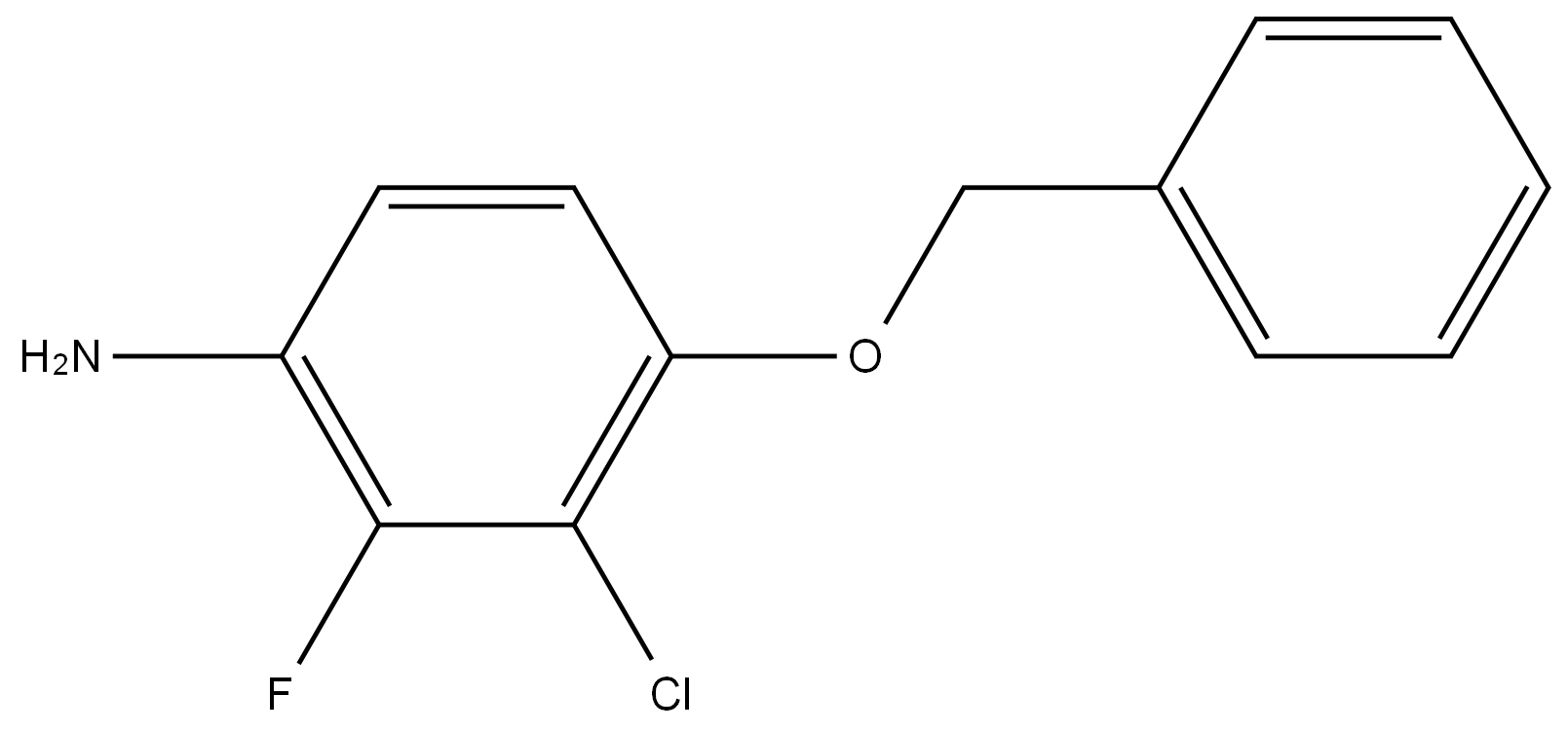 Benzenamine, 3-chloro-2-fluoro-4-(phenylmethoxy)- 结构式