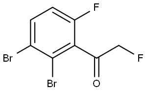 1-(2,3-dibromo-6-fluorophenyl)-2-fluoroethanone Struktur