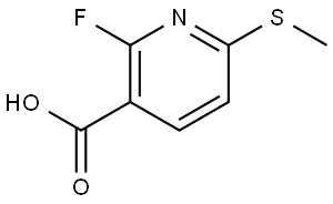 2-fluoro-6-(methylthio)nicotinic acid Struktur