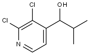 1-(2,3-dichloropyridin-4-yl)-2-methylpropan-1-ol Struktur