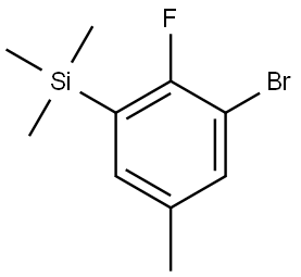 (3-bromo-2-fluoro-5-methylphenyl)trimethylsilane Struktur
