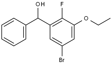 (5-bromo-3-ethoxy-2-fluorophenyl)(phenyl)methanol Struktur