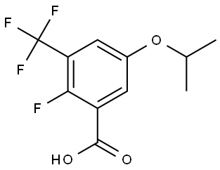 2-fluoro-5-isopropoxy-3-(trifluoromethyl)benzoic acid Struktur