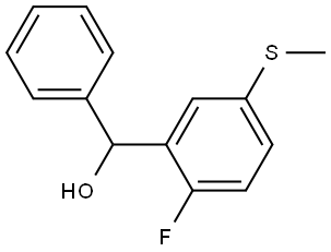 (2-fluoro-5-(methylthio)phenyl)(phenyl)methanol Struktur