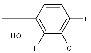 1-(3-chloro-2,4-difluorophenyl)cyclobutanol Struktur
