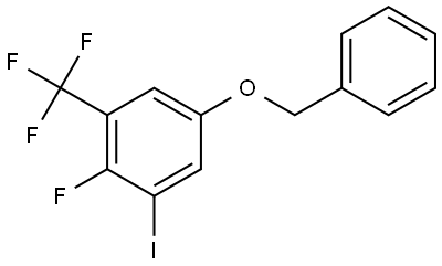 5-(benzyloxy)-2-fluoro-1-iodo-3-(trifluoromethyl)benzene Struktur