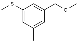 (3-(methoxymethyl)-5-methylphenyl)(methyl)sulfane Struktur