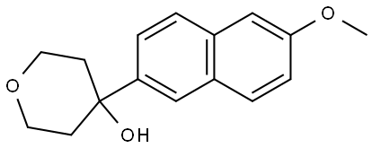 4-(6-methoxynaphthalen-2-yl)tetrahydro-2H-pyran-4-ol Struktur