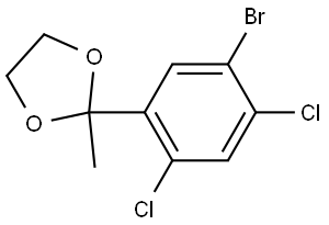 2-(5-bromo-2,4-dichlorophenyl)-2-methyl-1,3-dioxolane Struktur