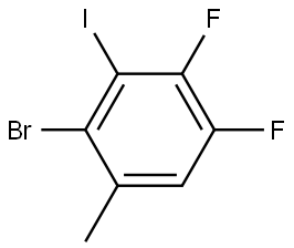 2-bromo-4,5-difluoro-3-iodo-1-methylbenzene Struktur