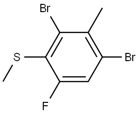 (2,4-二溴-6-氟-3-甲基苯基)(甲基)硫烷, 2918912-61-3, 结构式