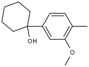 1-(3-methoxy-4-methylphenyl)cyclohexanol Struktur