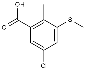 5-Chloro-2-methyl-3-(methylthio)benzoic acid Struktur