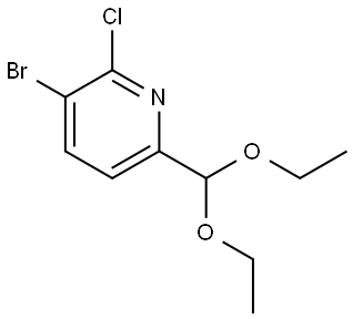 3-bromo-2-chloro-6-(diethoxymethyl)pyridine Struktur