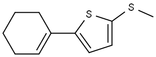 2-(cyclohex-1-en-1-yl)-5-(methylthio)thiophene Struktur