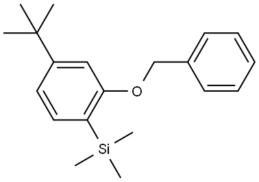 (2-(benzyloxy)-4-(tert-butyl)phenyl)trimethylsilane Struktur