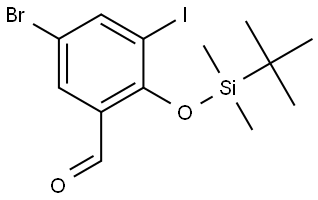 5-bromo-2-((tert-butyldimethylsilyl)oxy)-3-iodobenzaldehyde Structure