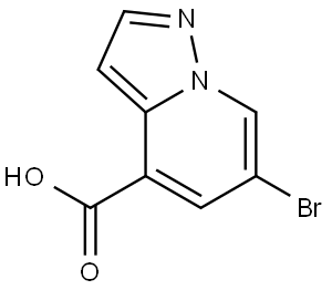6-bromopyrazolo[1,5-a]pyridine-4-carboxylic acid 结构式
