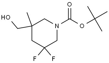 tert-Butyl 3,3-difluoro-5-(hydroxymethyl)-5-methylpiperidine-1-carboxylate Struktur