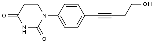 1-[4-(4-hydroxybut-1-ynyl)phenyl]hexahydropyrimidine-2,4-dione,2920761-84-6,结构式