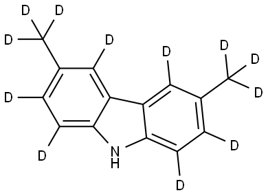3,6-Bis(methyl-d3)-9H-carbazole-1,2,4,5,7,8-d6 Struktur