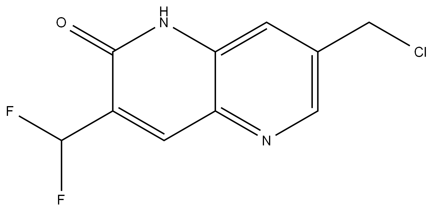 7-(氯甲基)-3-(二氟甲基)-1,5-萘啶-2(1H)-酮 结构式