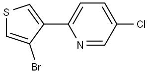 2-(4-bromothiophen-3-yl)-5-chloropyridine Struktur