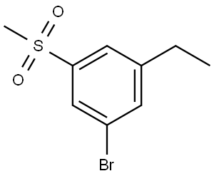 1-bromo-3-ethyl-5-(methylsulfonyl)benzene Struktur