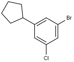 1-bromo-3-chloro-5-cyclopentylbenzene Struktur