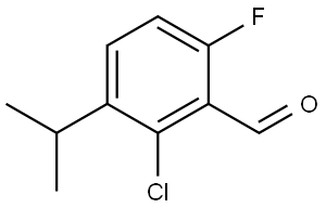 2-chloro-6-fluoro-3-isopropylbenzaldehyde Struktur