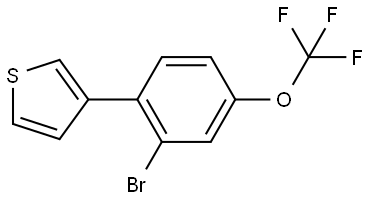 3-(2-bromo-4-(trifluoromethoxy)phenyl)thiophene Struktur