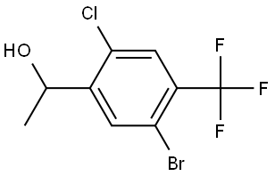 1-(5-bromo-2-chloro-4-(trifluoromethyl)phenyl)ethanol Struktur