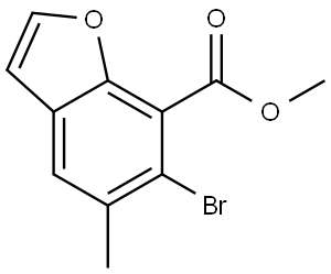 methyl 6-bromo-5-methyl-1-benzofuran-7-carboxylate 结构式