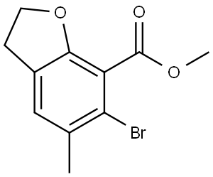 methyl 6-bromo-5-methyl-2,3-dihydro-1-benzofuran-7-carboxylate Structure