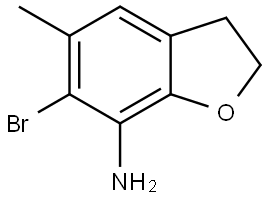 6-bromo-5-methyl-2,3-dihydro-1-benzofuran-7-amine Structure